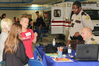 County Sheriffs talking with participants.